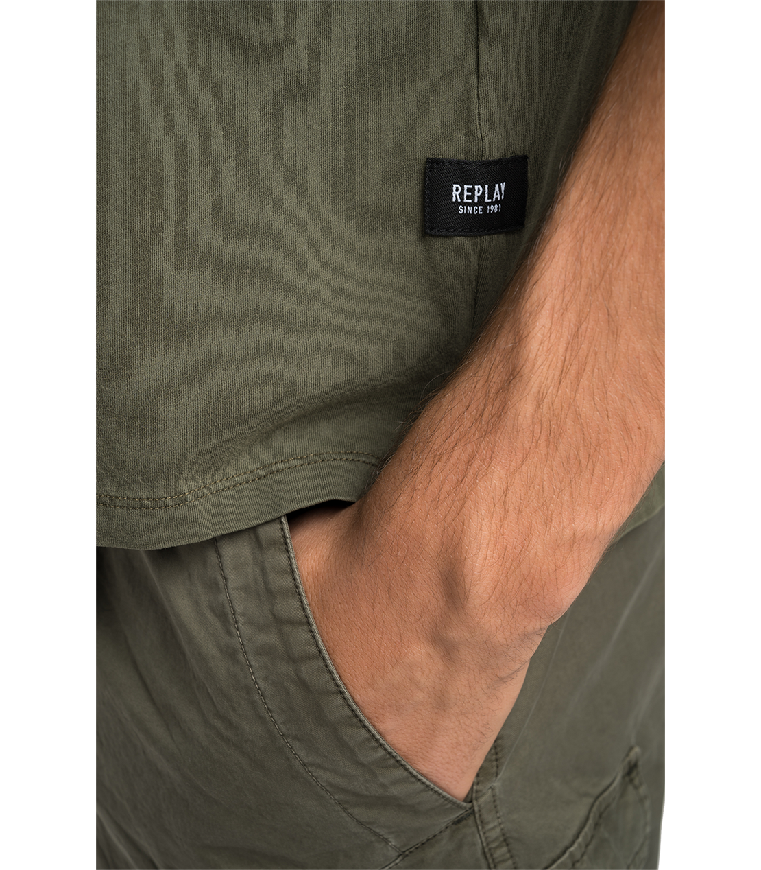 ESSENTIAL ガーメントダイコットンジャージーポロシャツ 詳細画像 アーミーグリーン 7